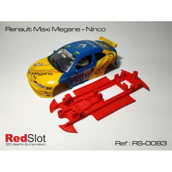 CHASIS 3D - RENAULT MAXI MEGANE NINCO RED SLOT RS-0083 [RS-0083] -  EvotecShop