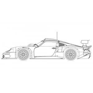 Porsche 911 GT1 5 White kit
