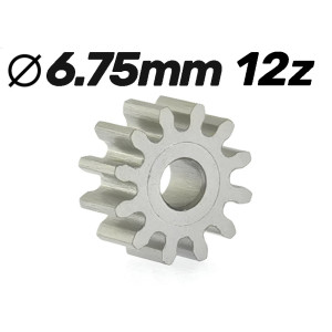 Piñón 12d. Ergal . 6,75mm para eje de 2mm