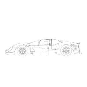 Ferrari 330 P4 / 412P White Kit Chasis Aluminio