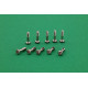 Tornillo basculante rosca plastico 2x8 x 10 uds