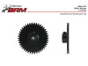 Corona 42 Dientes 22,0mm en Ergal negra para 3mm