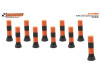 Pilonas flexibles 40x10mm. negro-naranja