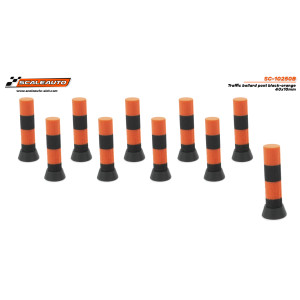 Pilonas flexibles 40x10mm. negro-naranja