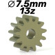 Piñón 13d. Ergal . 7,5mm para eje de 2mm