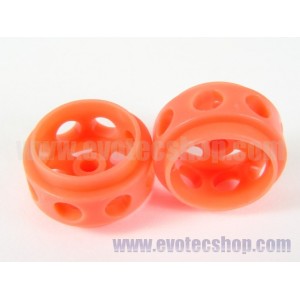 Llantas Delrin 15.5 x 9 mm (x2) NARANJA