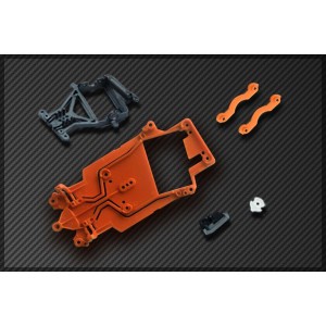 KIT CHASIS AW+CUNA+SOPORTE ORANGE guia pivotante