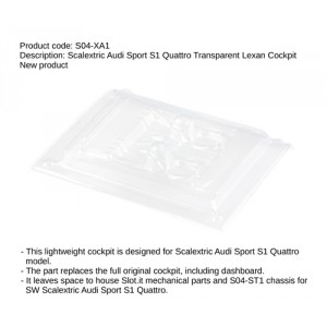 Interior lexan para Audi Sport S1 Scalextric UK