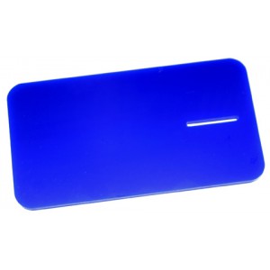 Placa plástico acrílica azul