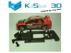 Chasis lineal black Mitsubishi Evo VIII WRC SCX Kilslot Ks-CE4B