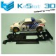 Chasis lineal black Ford RS 200  SCX