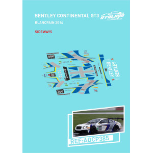 Calca 1/32 Bentley GT3 Blancpain 2014