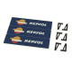 Paneles publicitarios Repsol de medidas 125x25mm