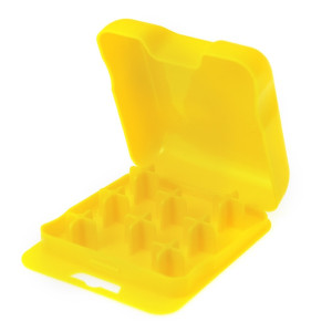 Caja porta neumaticos goma 60x70x18mm -amarilla-