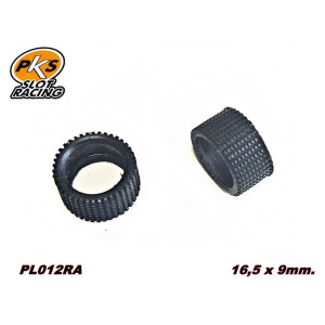 Neumaticos perfil bajo Rallado Aguja 16,5x9mm (x2)