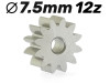 Piñón 12d. Ergal . 7,5mm para eje de 2mm