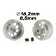 Llanta Aluminio 16.2x8.5mm. Lightweight Eje 3/32