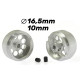 Llanta aluminio 16.5x10mm. Lightweight Eje 3/32