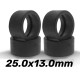 Neumático Goma 25x13mm Slicks New Shore 30 para Llantas 19- 21mm