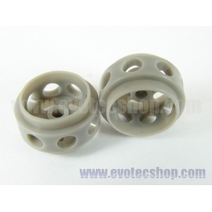 Llantas Delrin 15.5 x 9 mm (x2) GRISES