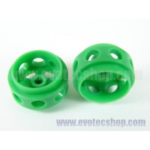 Llantas Delrin 15.5 x 9 mm (x2) VERDES