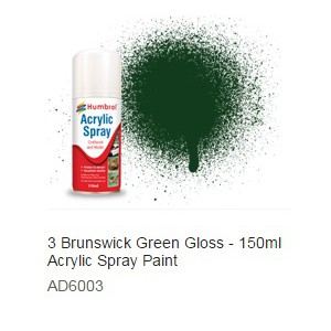 Pintura Spray Brillante Brunswick Green 150 ml.