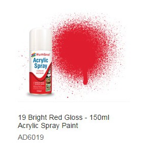 Pintura Spray Brillante Bright Red 150 ml