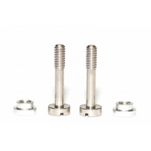 Kit tornillos + tuercas plateados para suspensi&oacute;n 