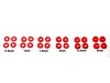 24 Separadores para eje de 0,5- 1-1,5-2-2,5 